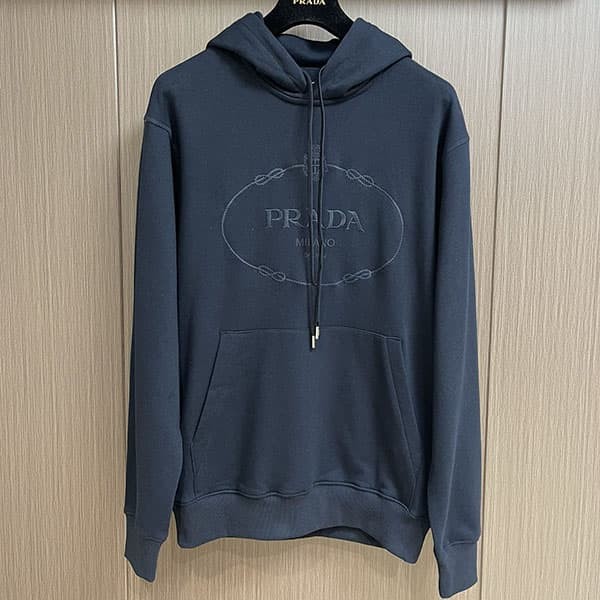 人気急上昇 プラダ コットン 偽物 フリース 刺繍ロゴ pua33796